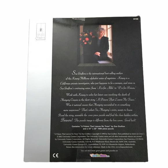 New Sue Grafton Jigsaw Puzzle 1000 piece - Picture 2 of 4